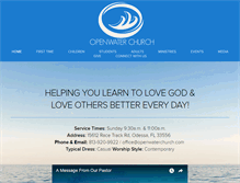 Tablet Screenshot of openwaterchurch.com